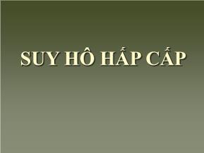 Suy hô hấp cấp