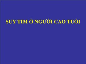 Suy tim ở người cao tuổi