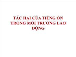 Tác hại của tiếng ồn trong môi trường lao động