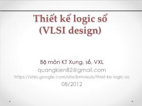 Thiết kế logic số (VLSI design) - Chương IV: Kế mạch số trên FPGA