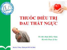 Thuốc điều trị đau thắt ngực