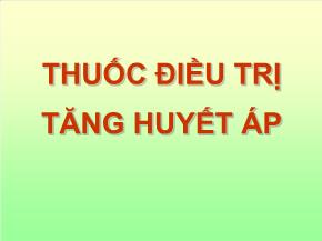 Thuốc điều trị tăng huyết áp