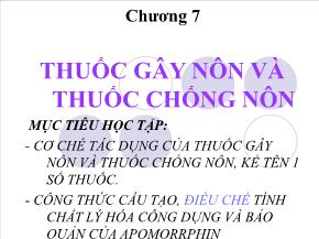 Thuốc gây nôn và thuốc chống nôn