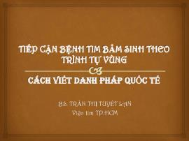 Tiếp cận bệnh tim bẩm sinh theo trình tự vùng