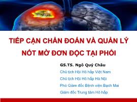 Tiếp cận chẩn đoán và quản lý nốt mờ đơn độc tại phổi