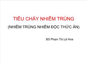 Tiêu chảy nhiễm trùng (nhiễm trùng nhiễm độc thức ăn)