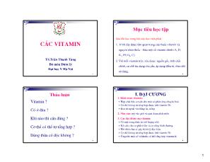 Tìm hiểu Các vitamin