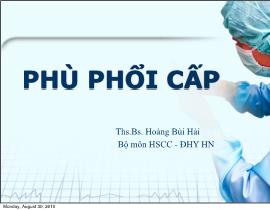 Tìm hiểu Phù phổi cấp