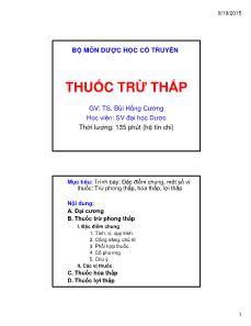 Tìm hiểu về thuốc trừ thấp