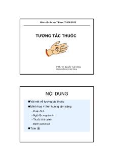 Tìm hiểu về Tương tác thuốc