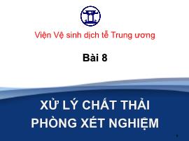 Tìm hiểu về Xử lý chất thải phòng xét nghiệm