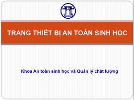 Trang thiết bị an toàn sinh học