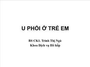 U phổi ở trẻ em