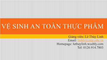 Vệ sinh an toàn thực phẩm