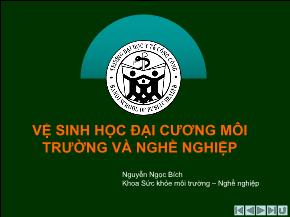 Vệ sinh học đại cương môi trường và nghề nghiệp