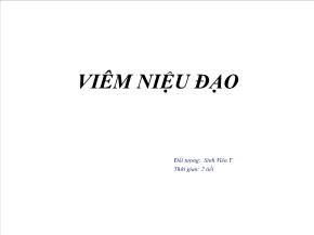 Viêm niệu đạo