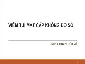 Viêm túi mật cấp không do sỏi