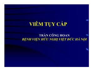 Viêm tụy cấp