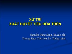 Xử trí xuất huyết tiêu hóa trên