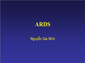 Y khoa, dược - Ards