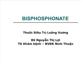 Y khoa, dược - Bisphosphonate