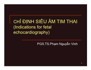 Y khoa, dược - Chỉ định siêu âm tim thai