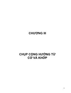 Y khoa, dược - Chụp cộng hưởng từ cơ và khớp