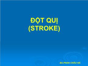 Y khoa, dược - Đột quị (stroke)