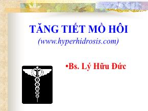 Y khoa, dược - Tăng tiết mồ hôi