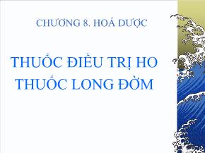 Y khoa, dược - Thuốc điều trị ho thuốc long đờm