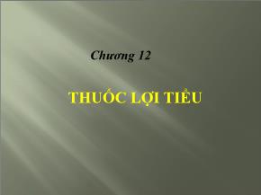 Y khoa, dược - Thuốc lợi tiểu