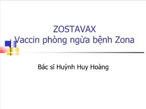 Zostavax vaccin phòng ngừa bệnh zona