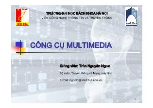 Bài giảng Công cụ Multimedia