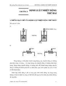 Bài giảng nhiệt động lực học kỹ thuật - Chương 4: Định luật nhiệt động thứ hai