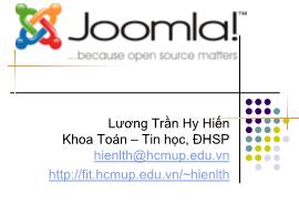 Bài giảng phát triển ứng dụng web - Joomla