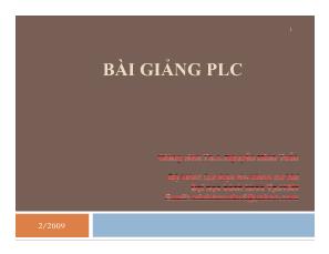 Bài giảng Plc