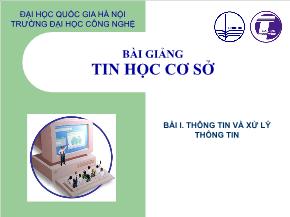 Bài giảng Tin học cơ sở