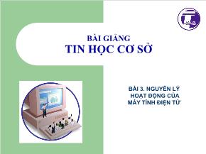 Bài giảng Tin học cơ sở