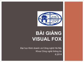 Bài giảng visual fox