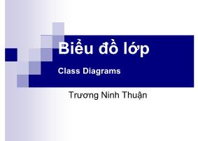 Biểu đồ lớp Class Diagrams