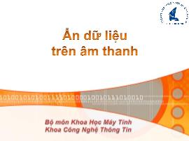 Các phương pháp ấn dữ liệu trên âm thanh