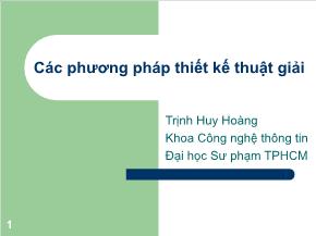 Các phương pháp thiết kế thuật giải