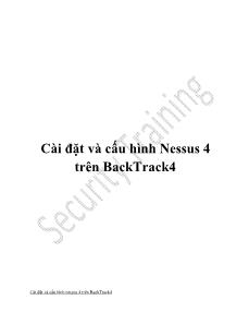 Cài đặt và cấu hình nessus 4 trên backtrack4