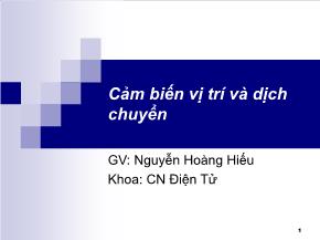 Cảm biến vị trí và dịch chuyển