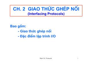 Cấu trúc máy tính - Chương 2: Giao thức ghép nối