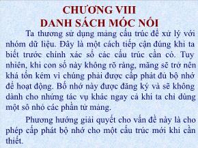 Cấu trúc máy tính - Chương VIII: Danh sách móc nối