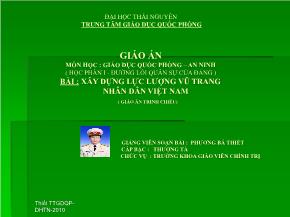 Chính trị học - Bài: Xây dựng lực lượng vũ trang nhân dân Việt Nam