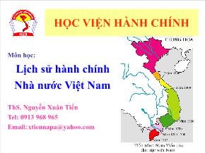 Chính trị học - Lịch sử hành chính Nhà nước Việt Nam
