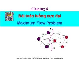 Chương 6: Bài toán luồng cực đại Maximum Flow Problem