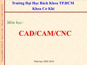 Cơ khí chế tạo máy - Cad/cam/cnc